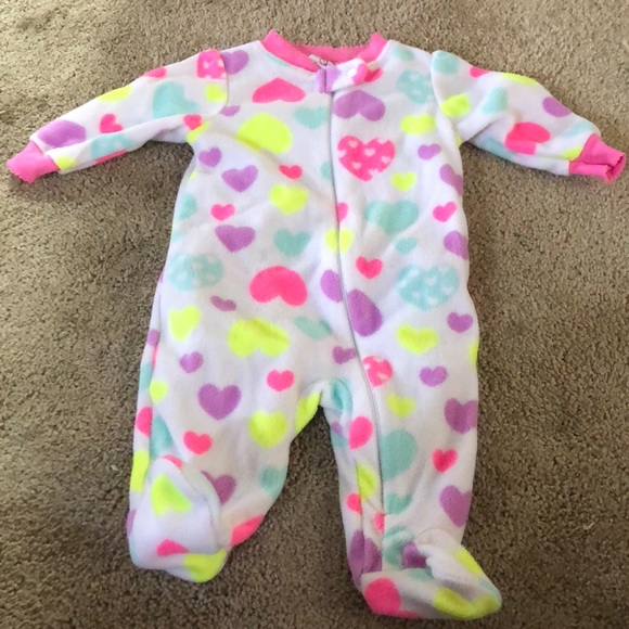 Baby girl footed PJs - Picture 1 of 1